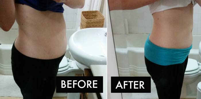 Period bloat before and after pictures